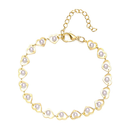 Lucky Clover Women's Hand Bracelets Double Sided Flowers Jewellery